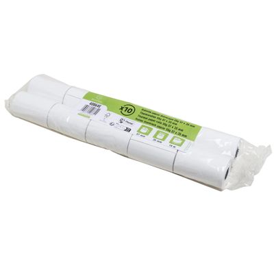 Exacompta -10 Bobines Ticket Carte Bancaire 57x35mm - 14m - Thermique 55g/m² Sans Phénol - Blanc - Nouveauté