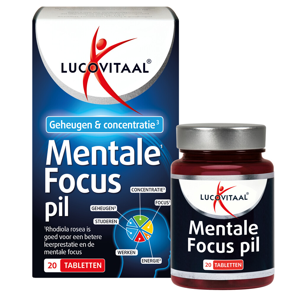 2x Lucovitaal Mentale Focus Pil 20 tabletten