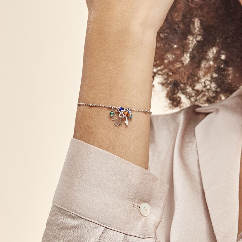 Bracelet Argent Blanc Niccolo Pierres Artificelles