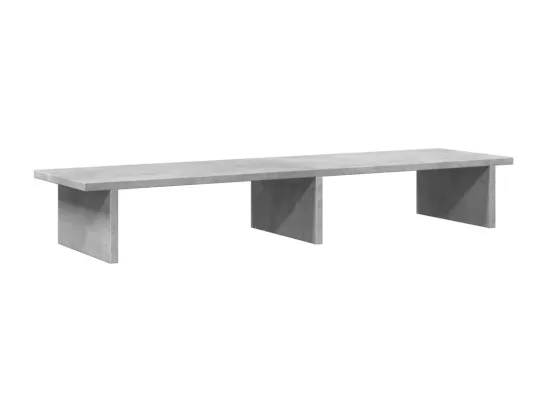 Support de moniteur gris béton 100x27x15 cm bois d'ingénierie