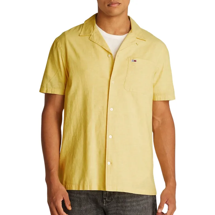 Tommy Hilfiger Regular Fit Linnen Blend SS Overhemd Heren