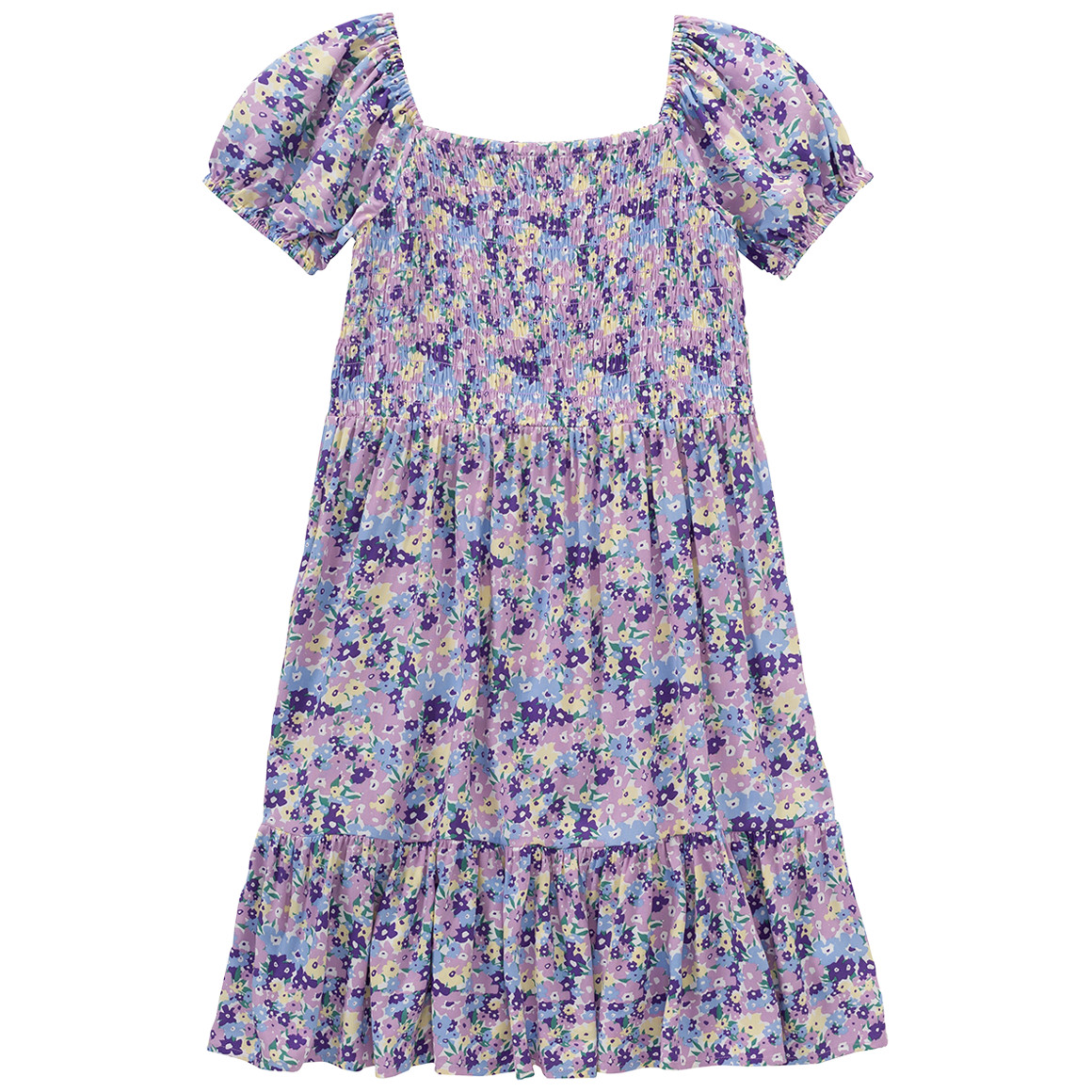 Beatwear Mädchen Kleid mit Blumen allover helllila / hellblau / lila