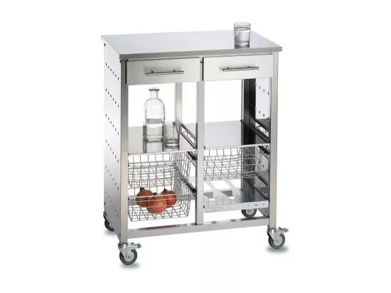 Grande desserte de cuisine très élégante et de grande capacité - 92*72,5*45,5cm – MALMÖ INOX