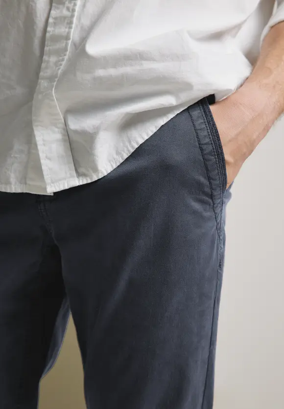 Regular Fit Chinohose - deep sea blue
