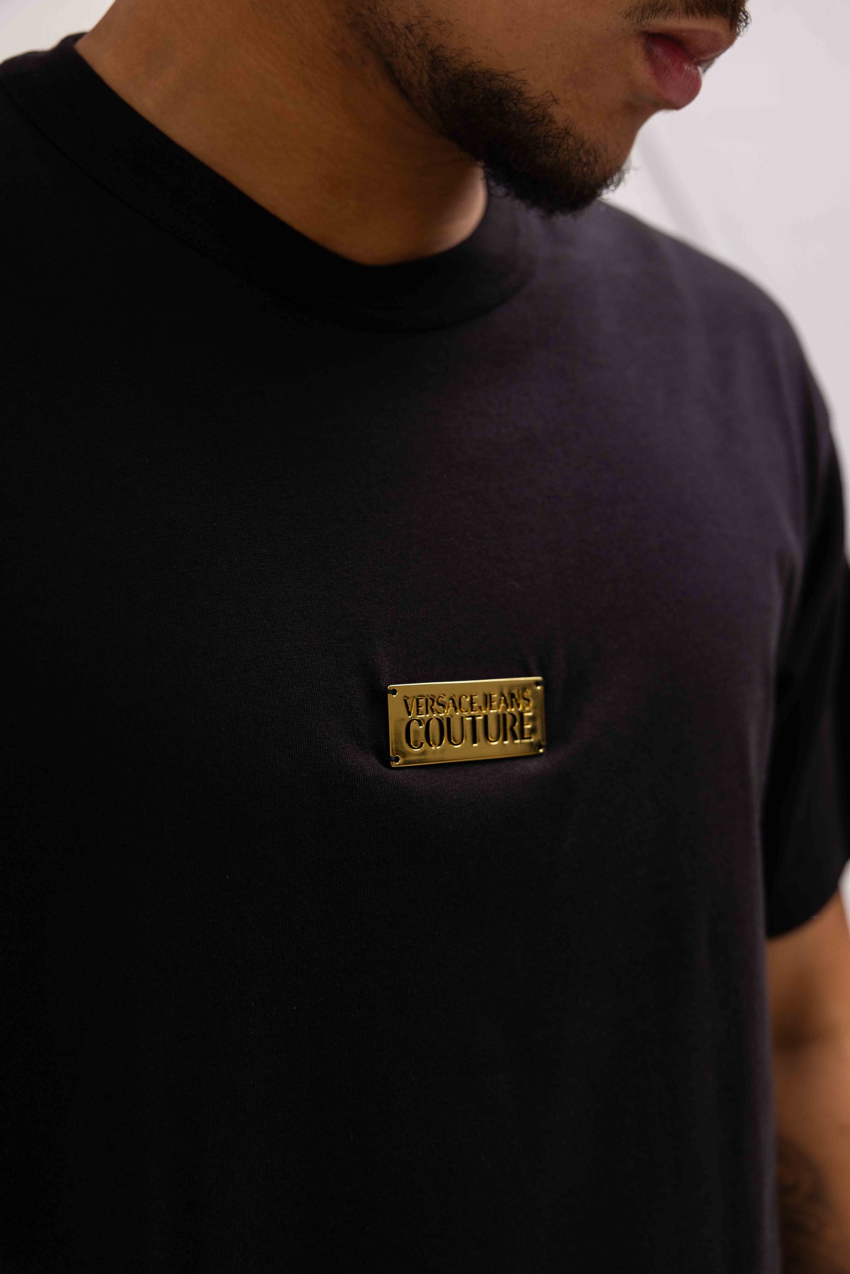 Versace Jeans Couture Logo Regular T-Shirt Heren Zwart