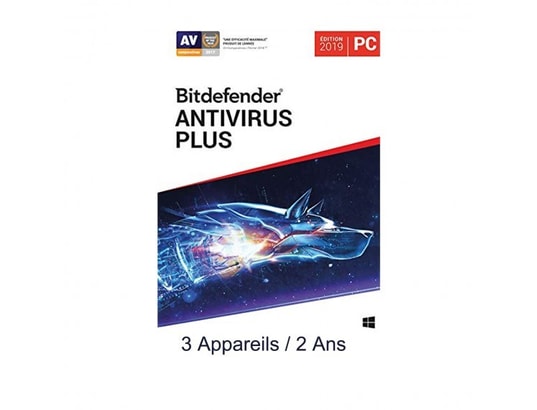 BITDEFENDER - ANTIVIRUS PLUS 2019 - 3 Postes / 2 ans