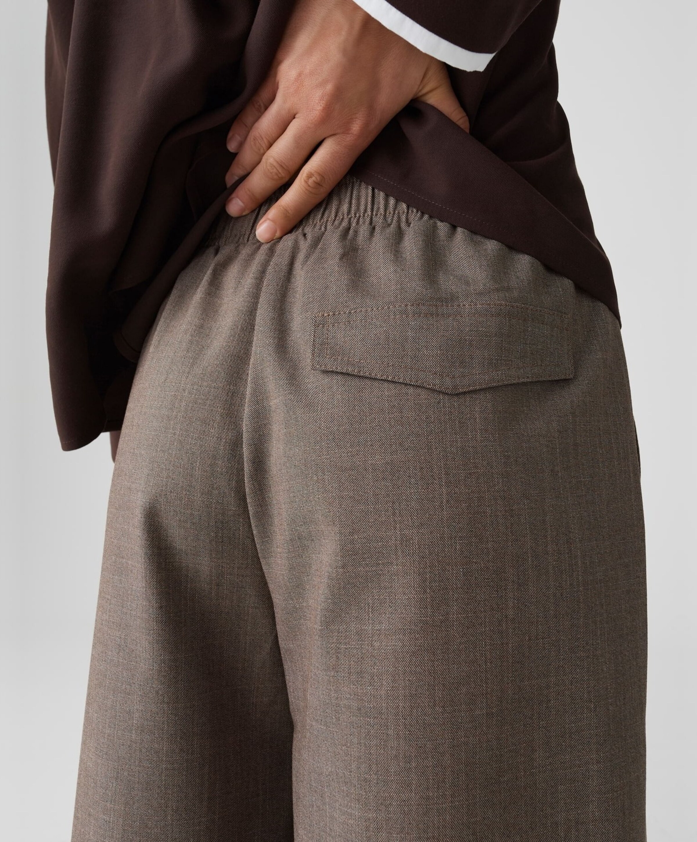 OPUS Myha curved dames broek bruin