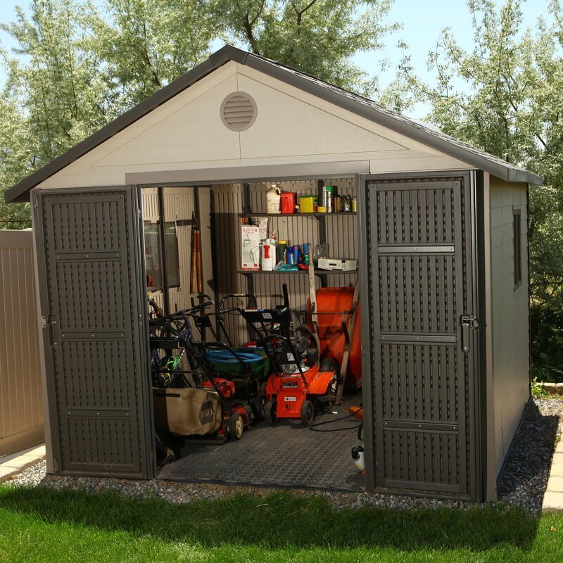 Large Resin Outdoor Shed with Floor-limited quantities!