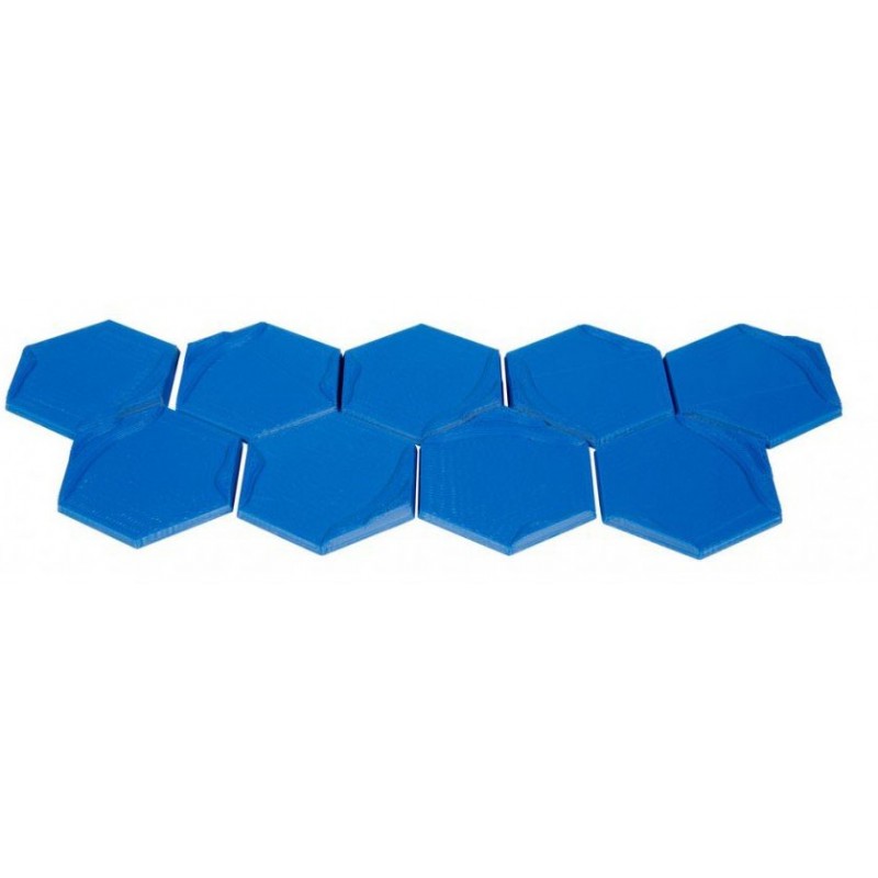 3D OCEAN HEX TILES