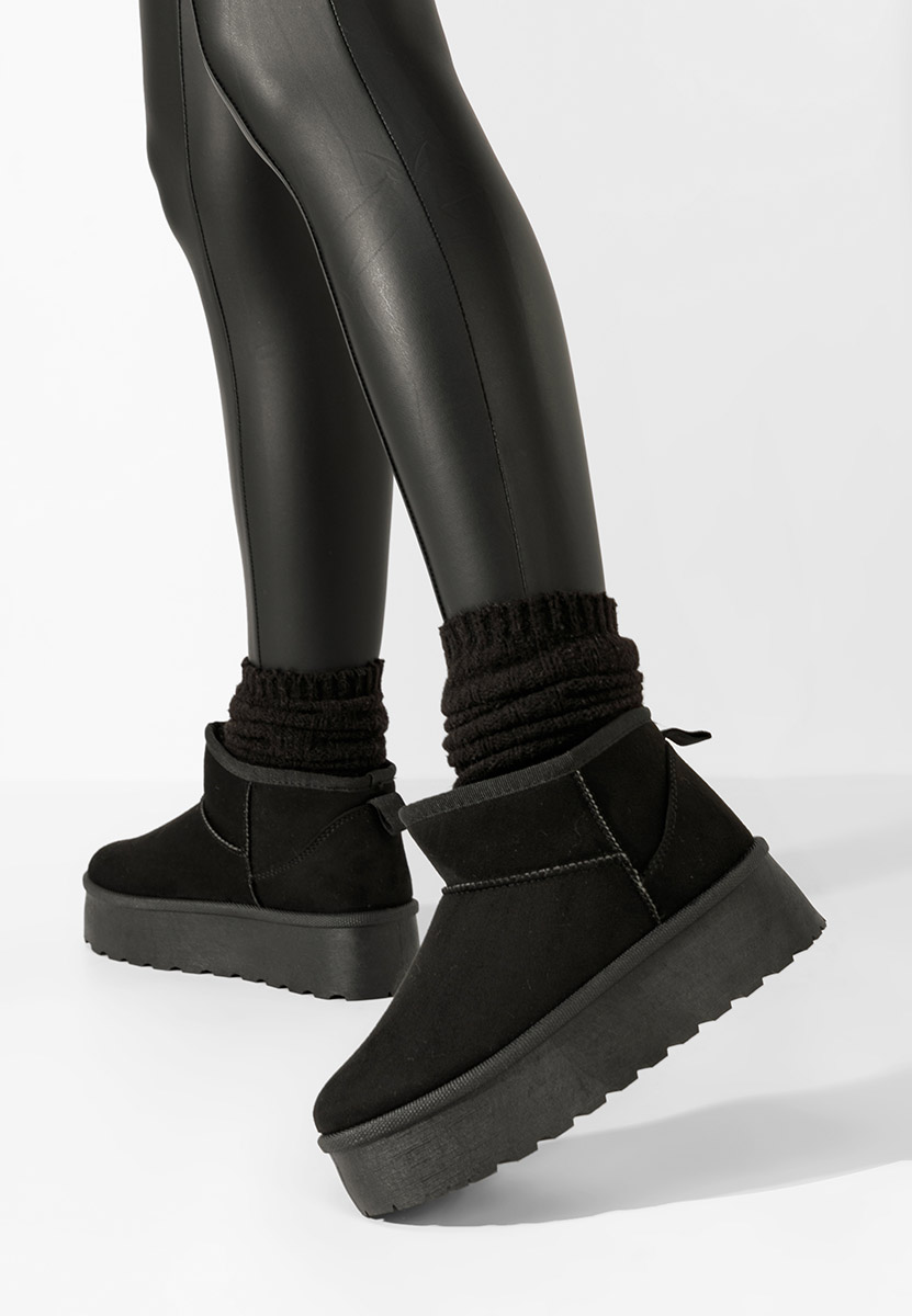 Bottes à plateforme noires Savieda V7