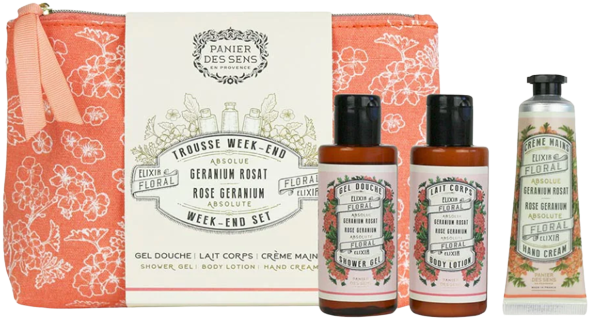 panier des sens Travel Care Kit Rose Geranium 1 stuk