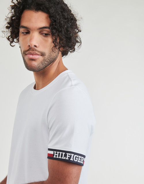 Tommy Hilfiger - MONOTYPE BOLD GSTIPPING TEE - Blanc