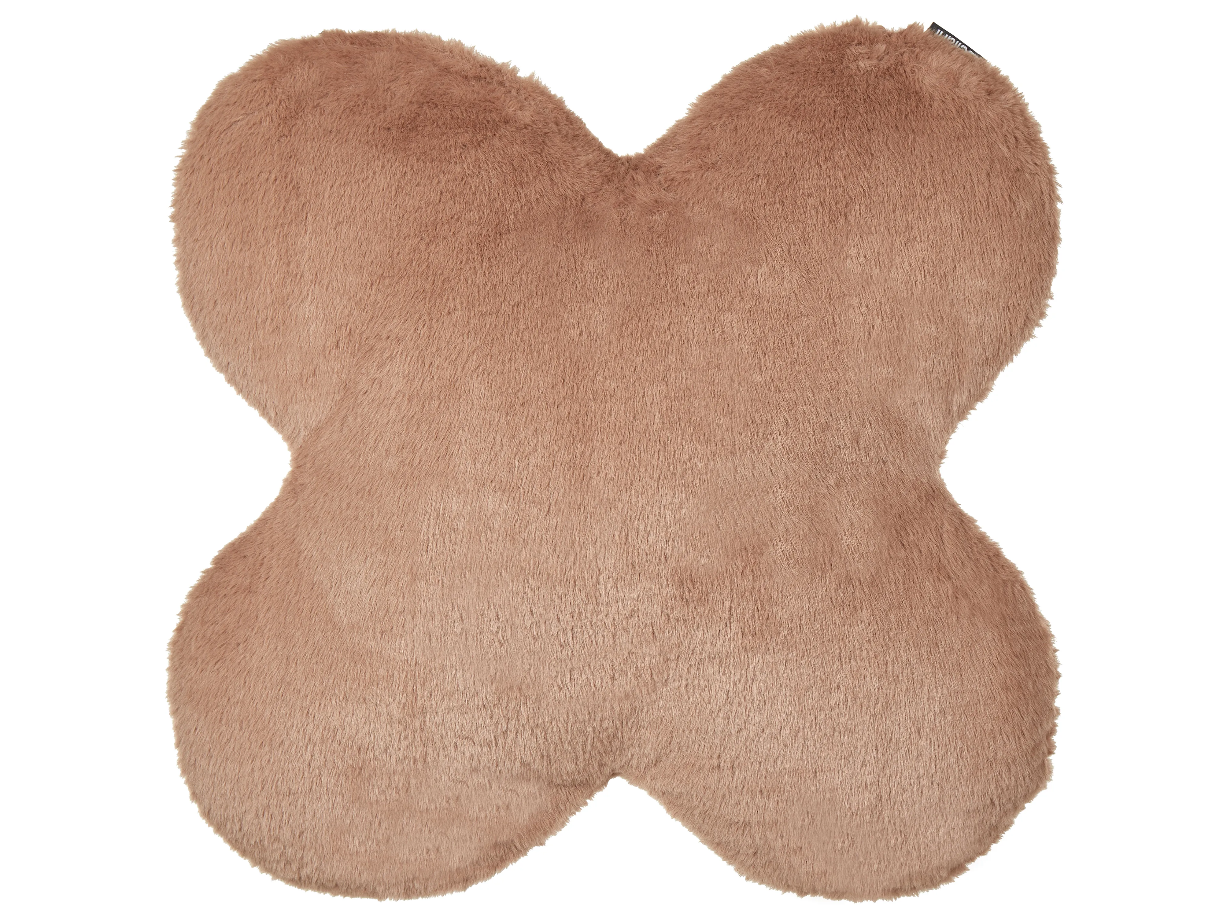 Set van 2 sierkussens ACHILLEA Nepbont 54 x 54 cm Beige effen