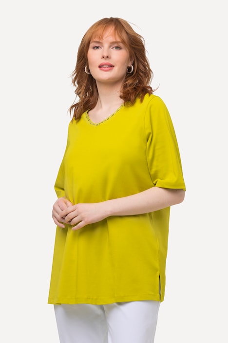 T-Shirt, A-Linie, V-Ausschnitt, Halbarm, Pima Cotton