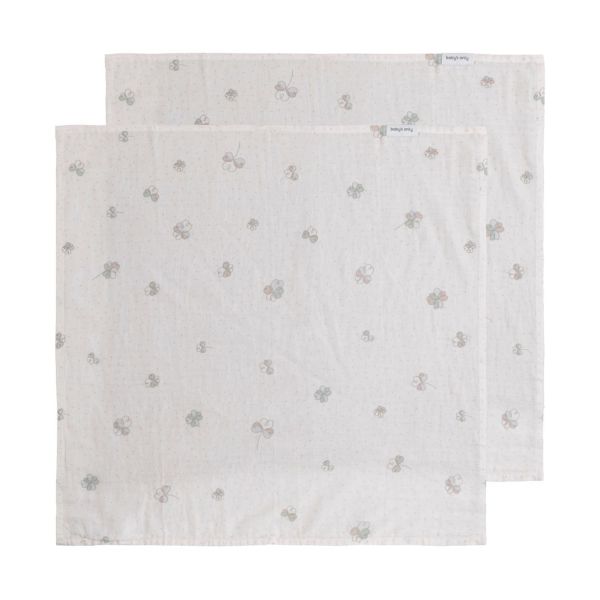 Baby's Only Tender Hydrofiele Doek - 2-Pack - 65x65 cm - Linen / Clover