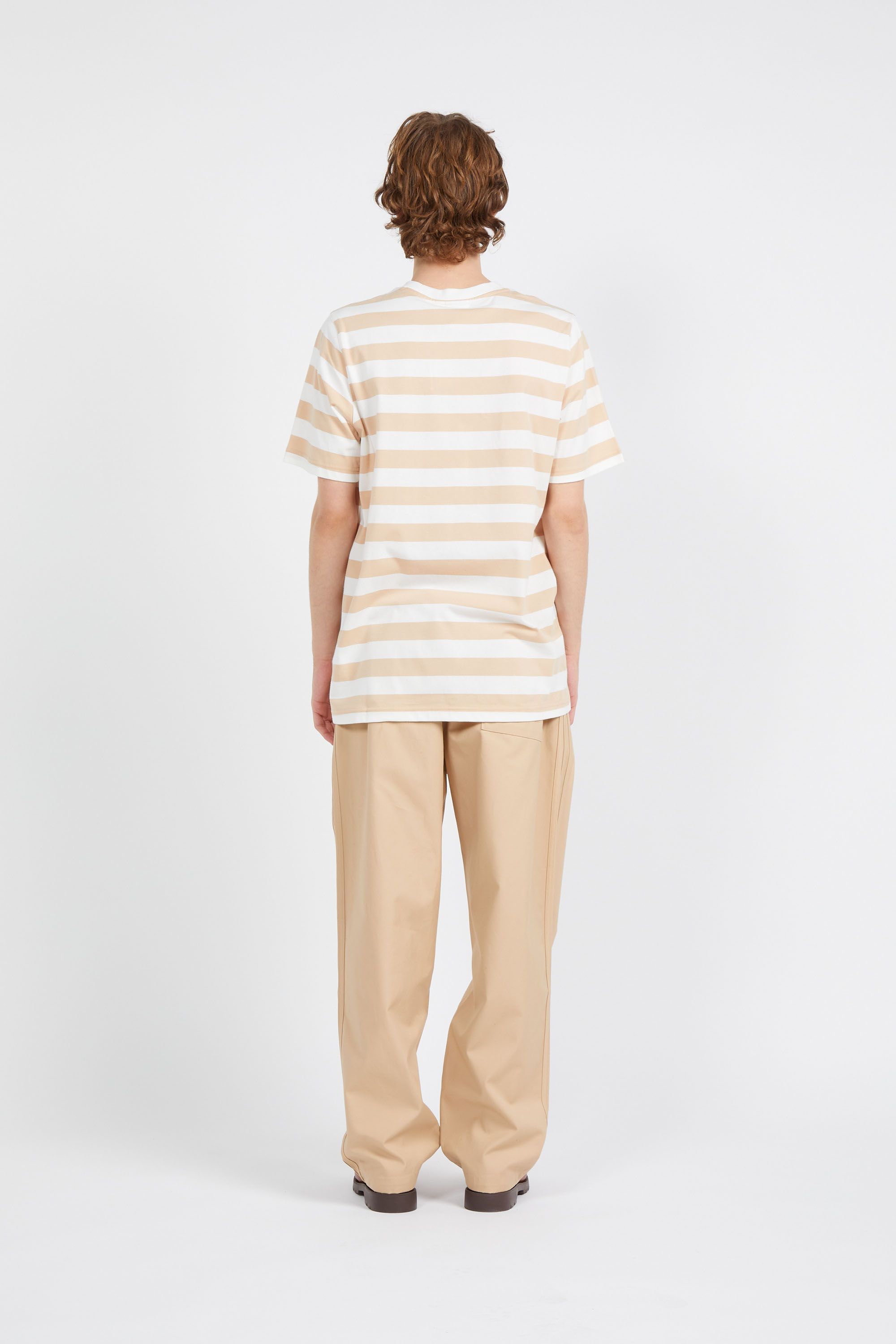 ADIDAS T-shirt  STRIPED Blanc
