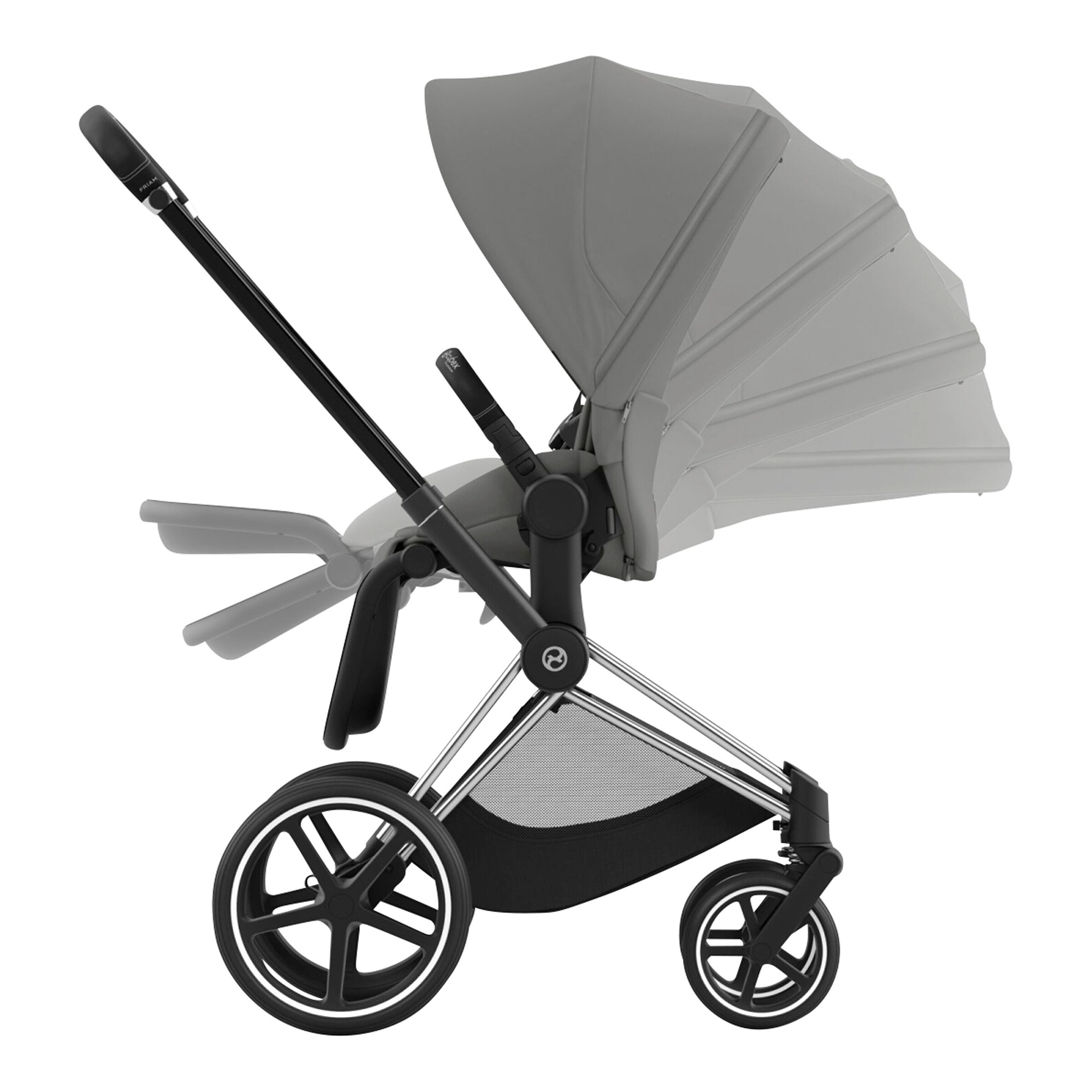 Cybex - PLATINUM Kombikinderwagen PRIAM Comfort Bundle chrome black / mirage grey
