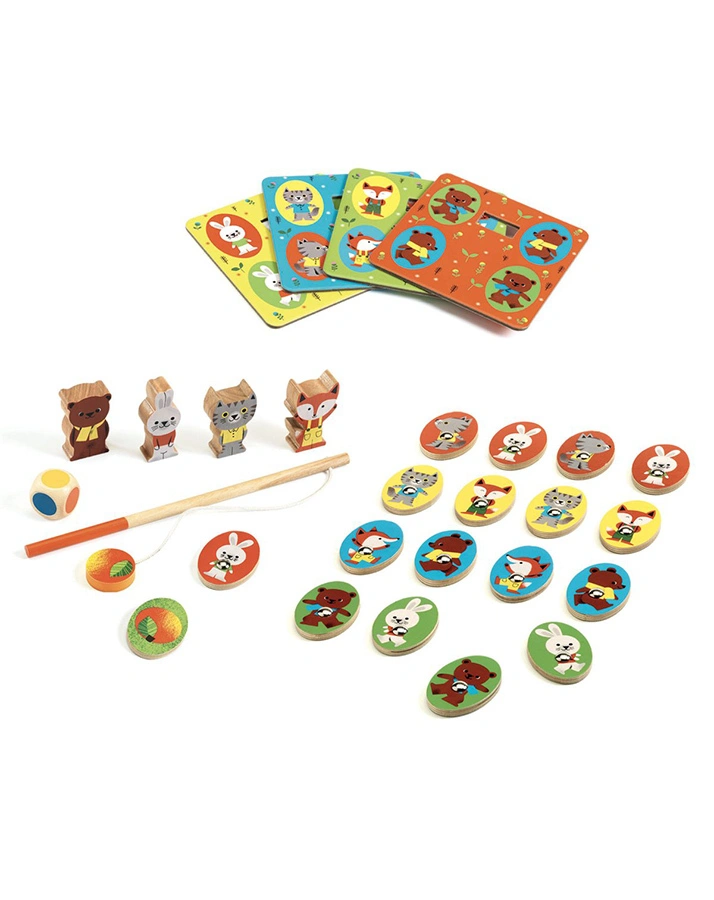 Lernspiele-Set LUDO WOOD 4-in-1 aus Holz