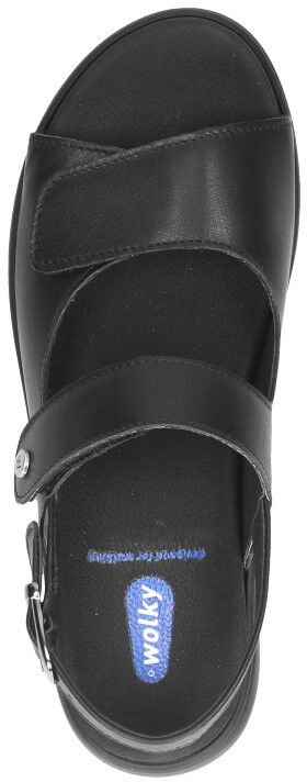 Wolky Sandalen Plat zwart