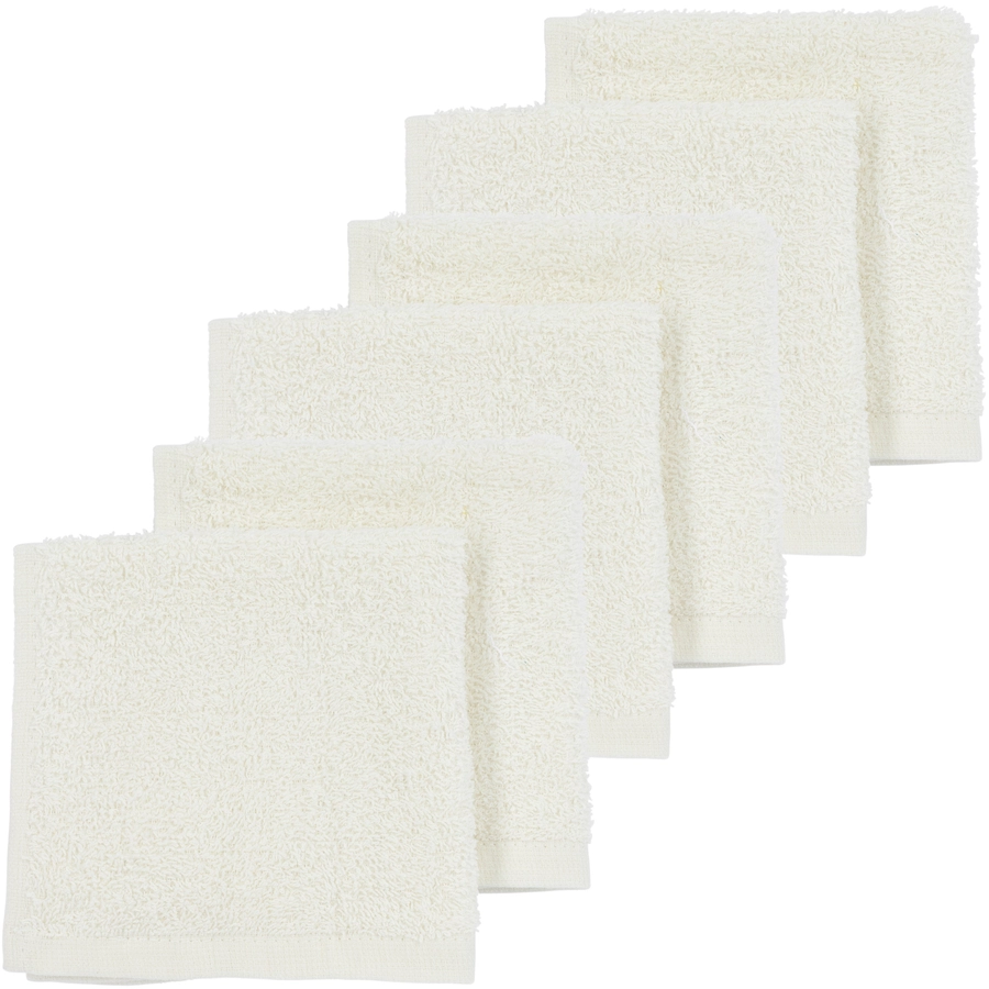 MEYCO Spucktücher 6er Pack Frottee Offwhite