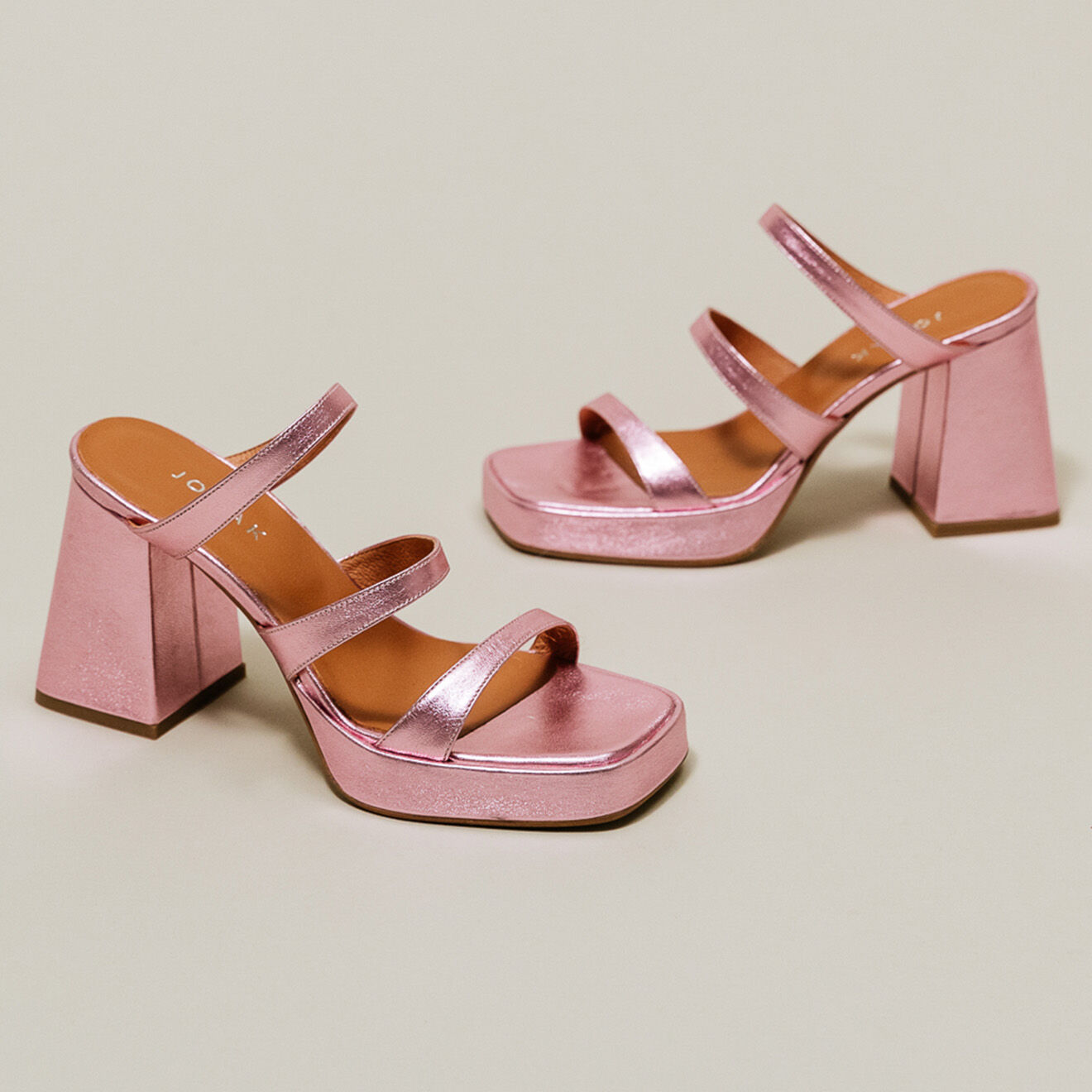 Jonak Sandales en Cuir Donzelle rose - Talon 7 cm