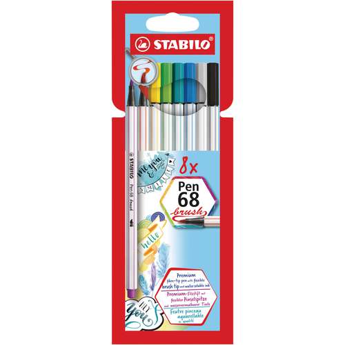 STABILO® Pen 68 brush Sets im Kartonetui