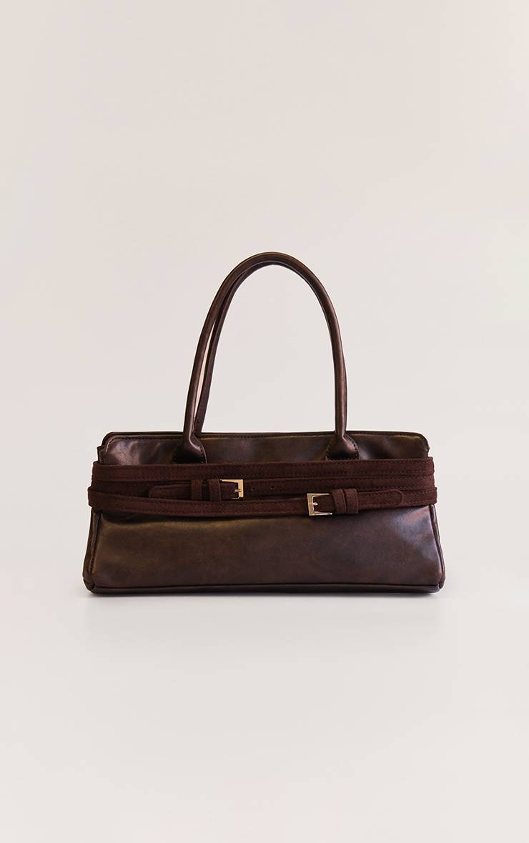 Chocolat Sac À Bandoulière Avec Détail Ceinture En Synthétiquecuir Bruni