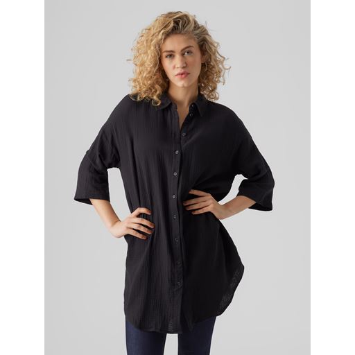 Vero Moda Natali Lang Skjorte, Sort, XS