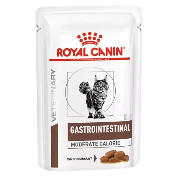 Ração úmida Royal Canin Veterinary Gastrointestinal para gatos, calorias moderadas, 12 x 85g