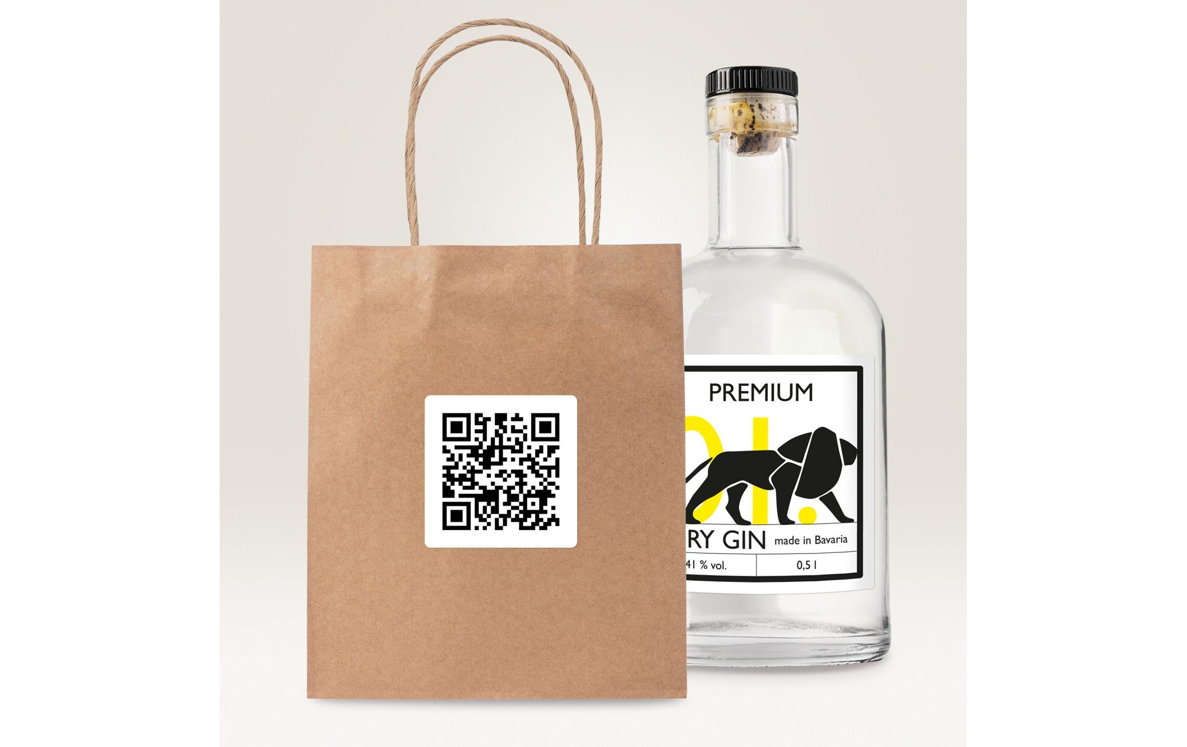 QR Code Etiketten 45 x 45 mm, 25 BlattQuadratische Etiketten