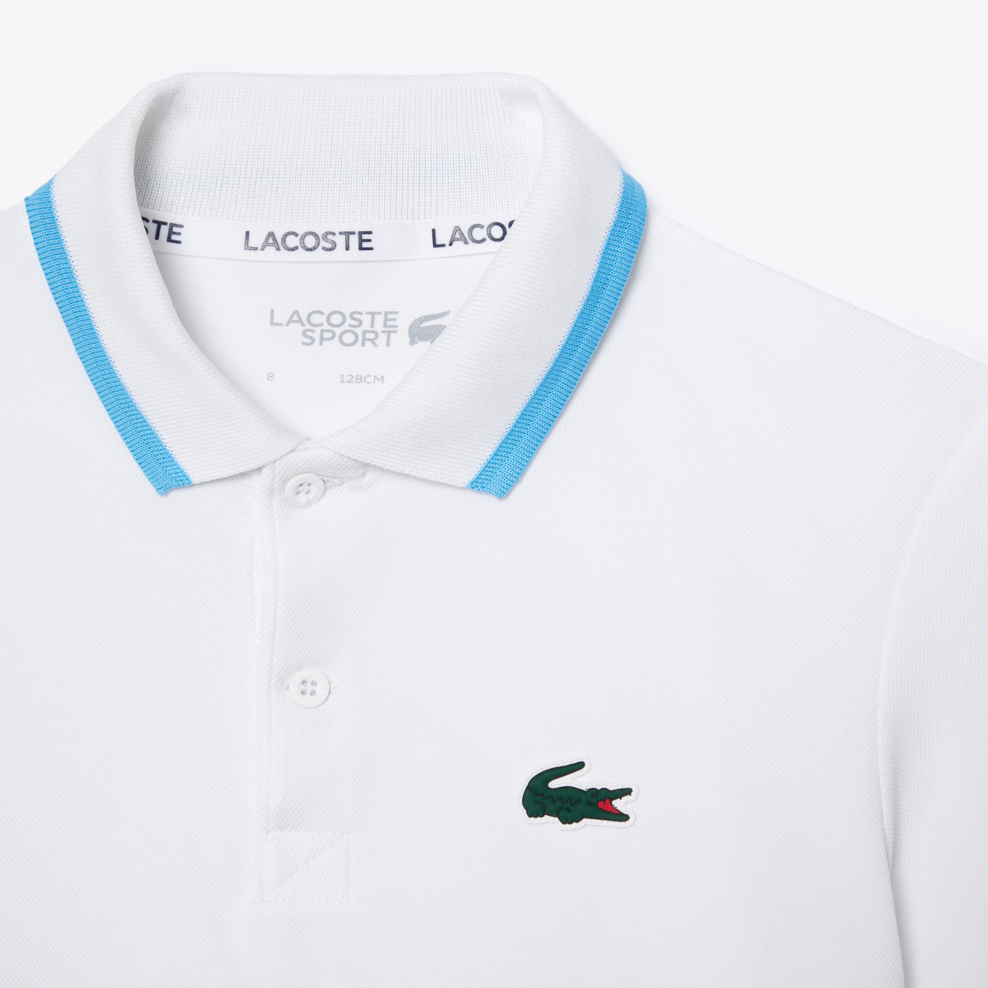 Polo Tennis rayé en piqué Ultra-Dry Polos - Blanc - Lacoste - Garçon