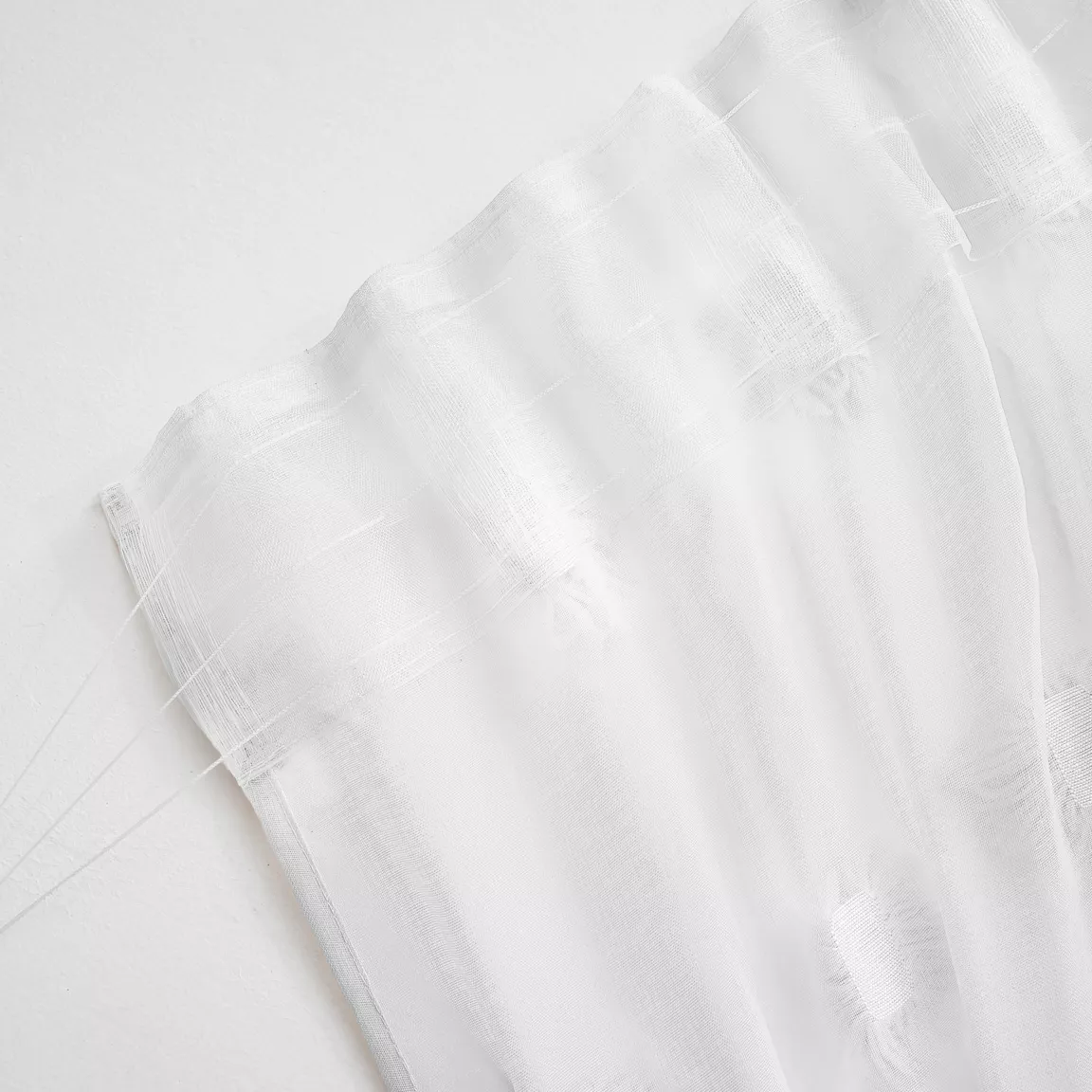 Voilage galon fronceur pompons (140 x 240 cm) Suzie Blanc