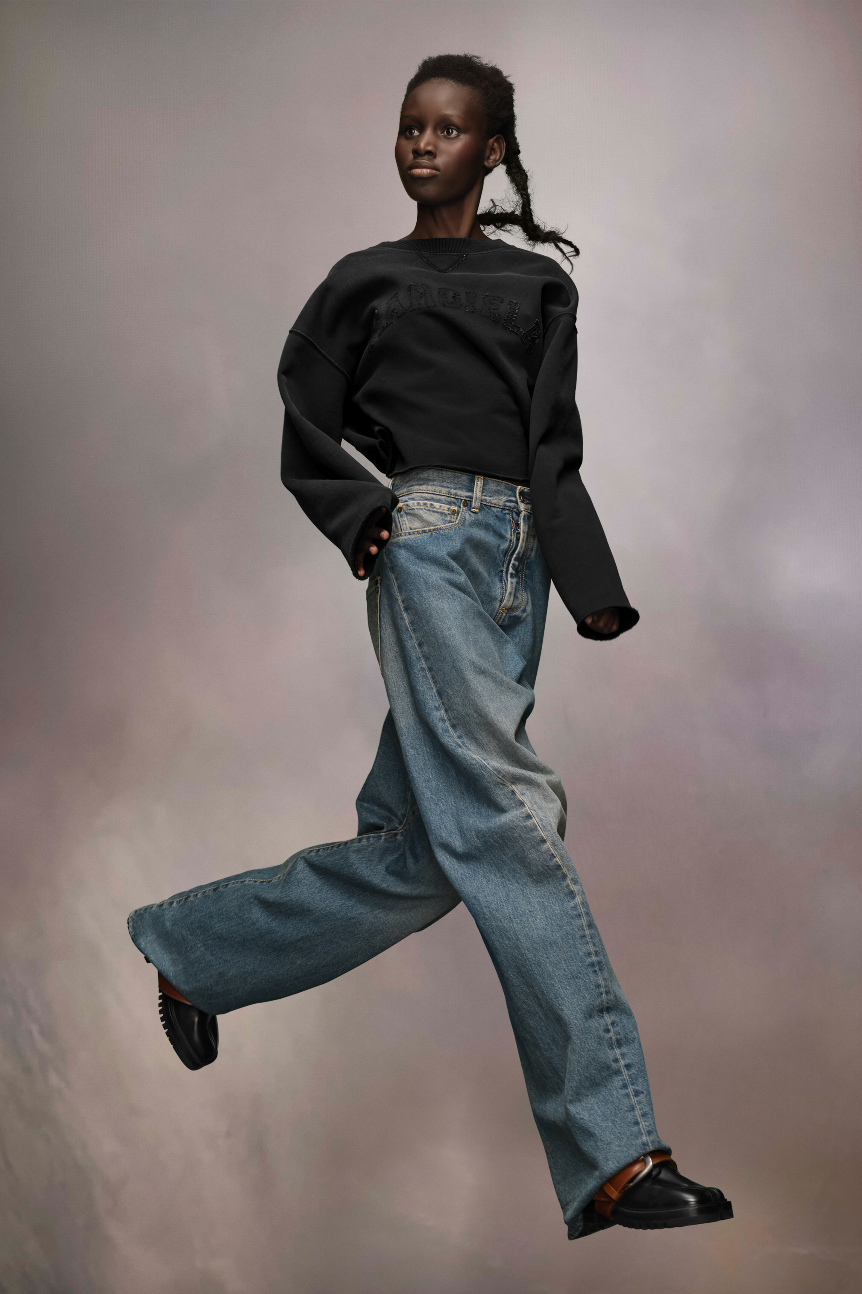 Sweat-shirt en molleton Noir