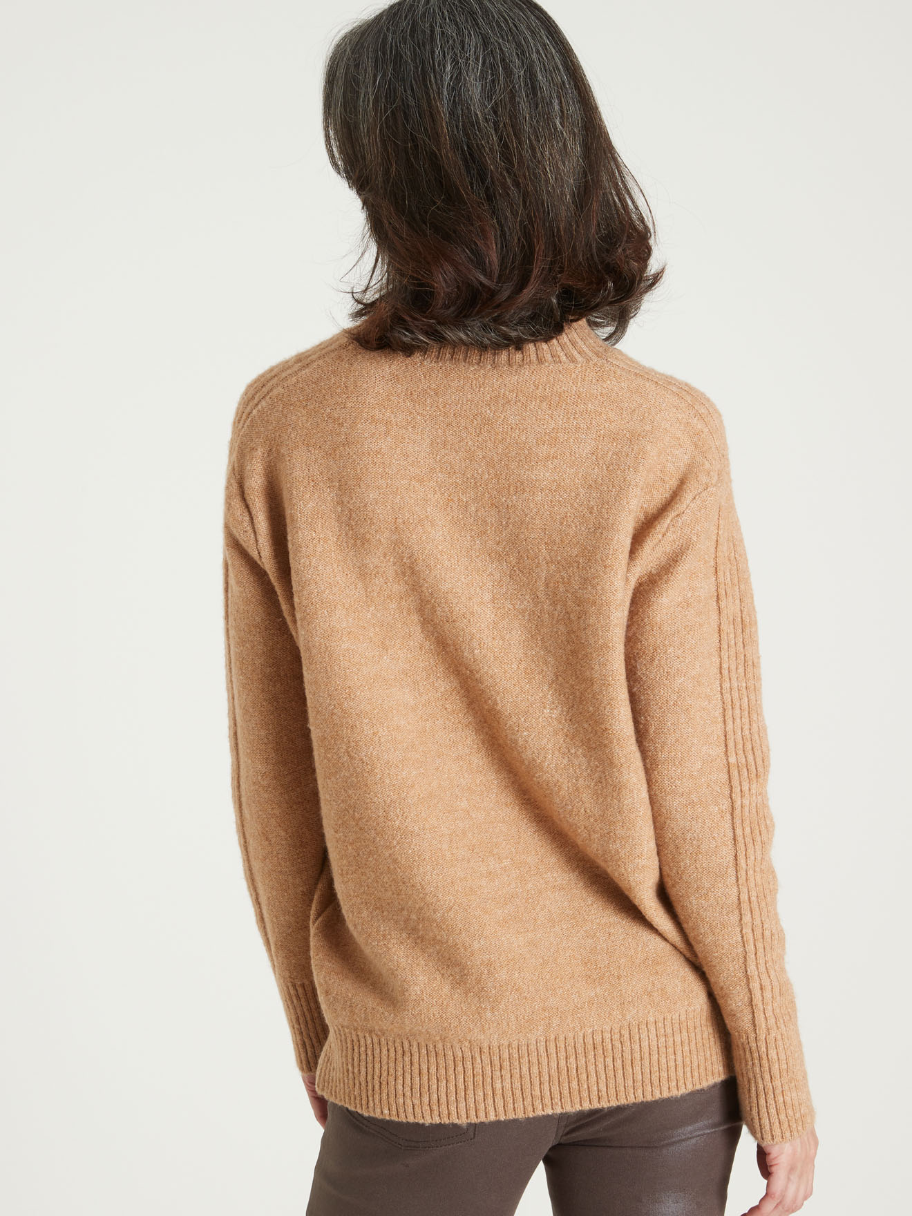 Pull col montant en jersey envers