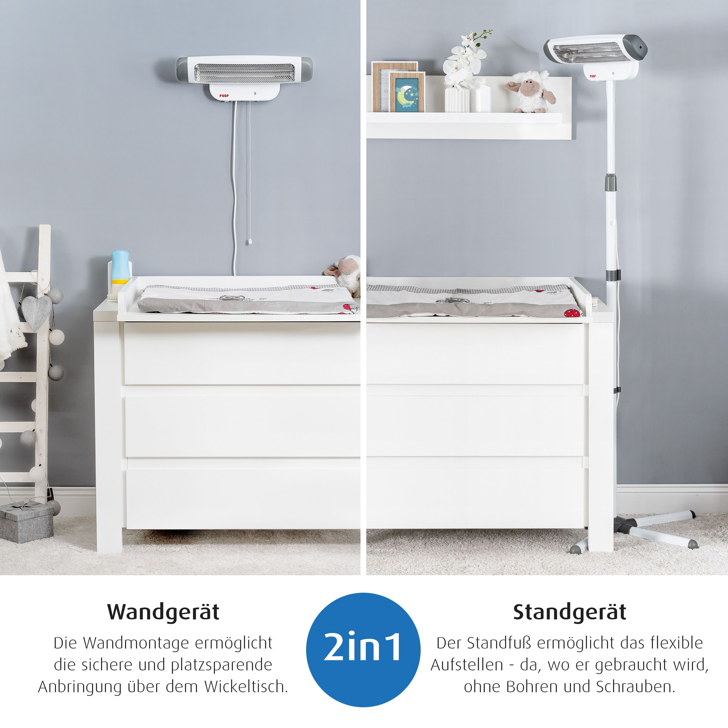 reer 2in1 FeelWell Wickeltisch-Wärmestrahler