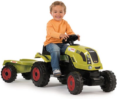 Smoby Claas Farmer Traktor Med Tilhenger XL