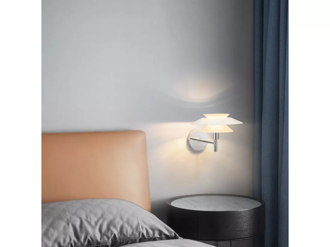 NETTLIFE Applique murale intérieur pour chambre à coucher - Design en métal blanc, créative lampe de couloir G9 Sans ampoule (Max. 25W).