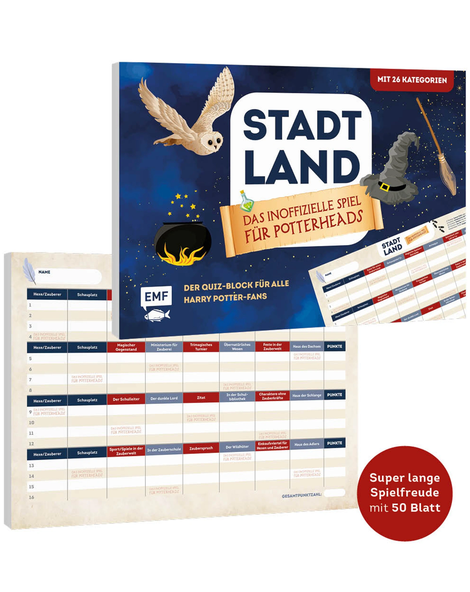 Stadt, Land, ... Das inoffizielle Spiel für Potter-Fans - Der Quiz-Block für alle Fans von Harry Potter und magischen Welten