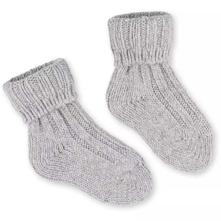 Hofbrucker Baby Socken Kaschmir Babysocken Hellgrau