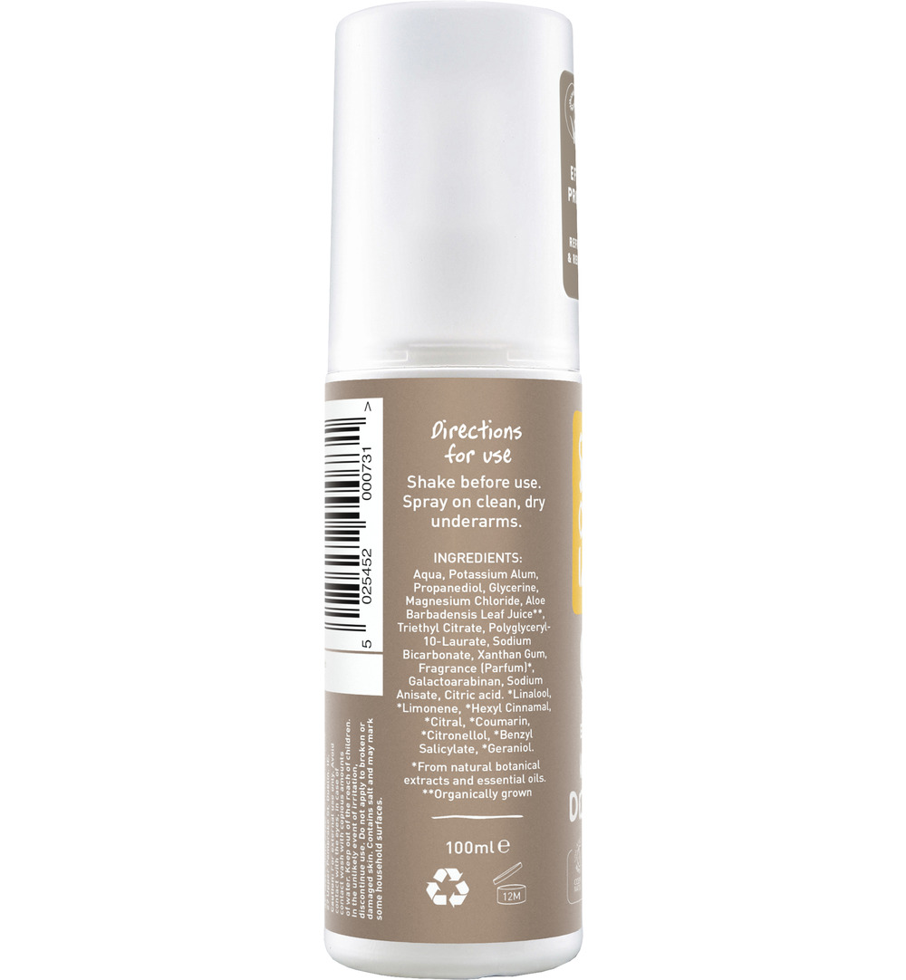 Salt Of The Earth Natural Deodorant Spray, Amber & Sandalwood (100 ml)