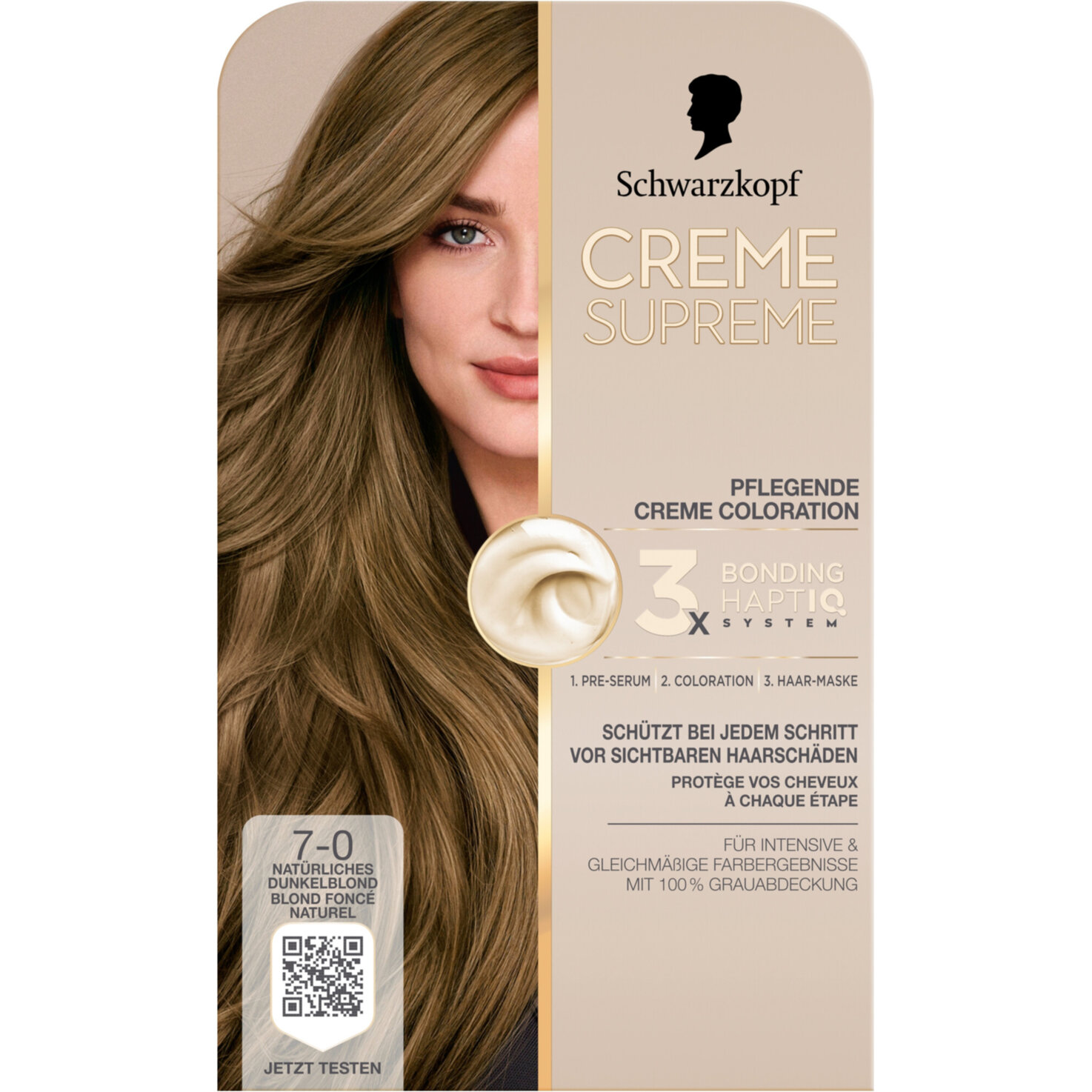 Schwarzkopf Creme Supreme Coloration 7-0 Natürliches Dunkelblond