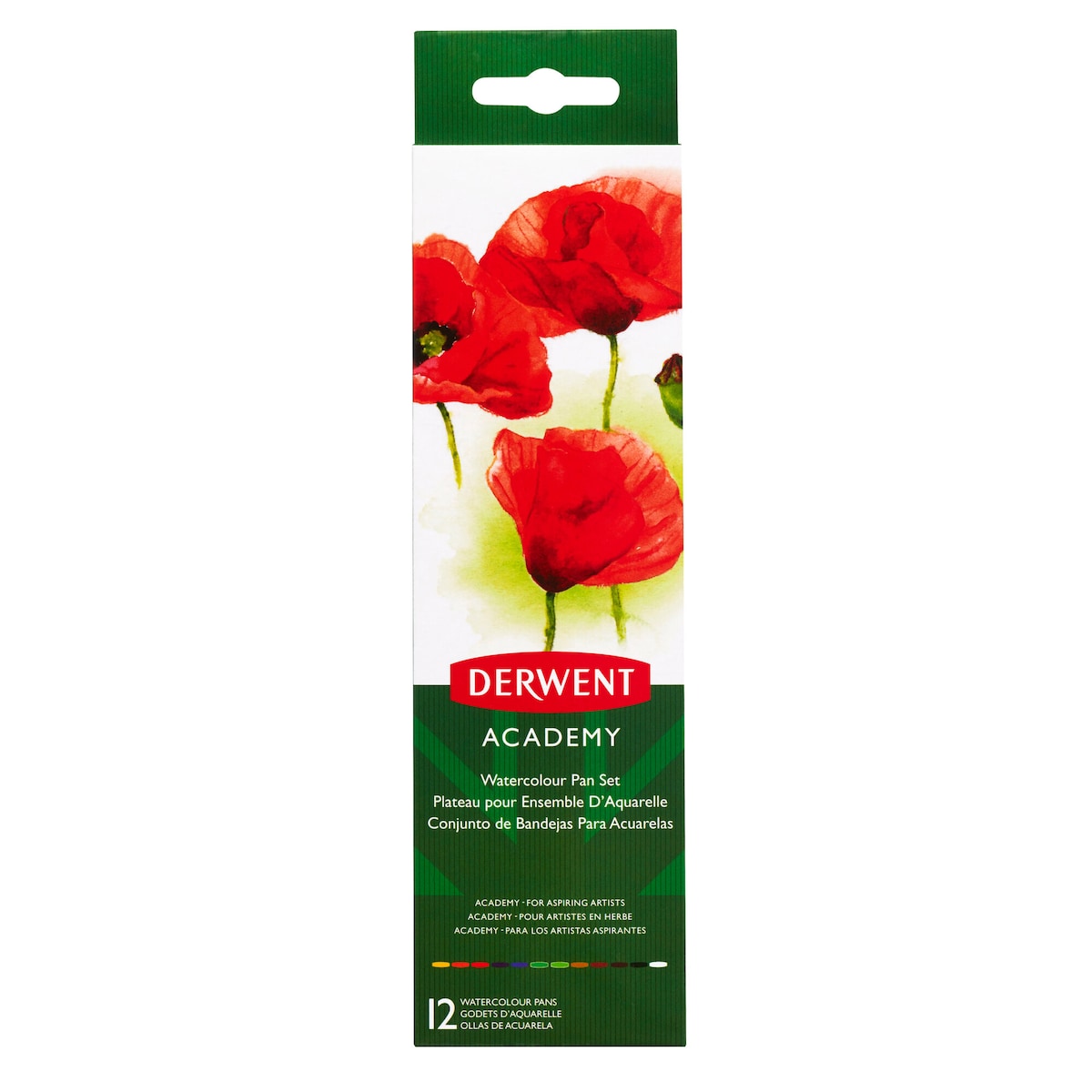 Derwent Academy Watercolor maleskrin 12 stk
