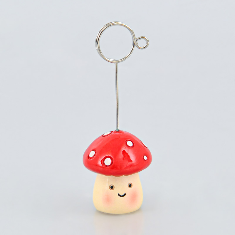 Mini porte-nom champignon rouge