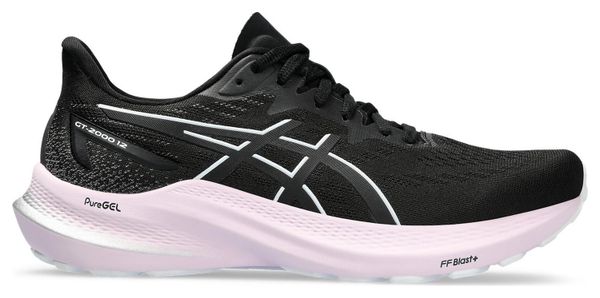 Chaussures Running Asics GT-2000 12 Noir/Blanc Femme