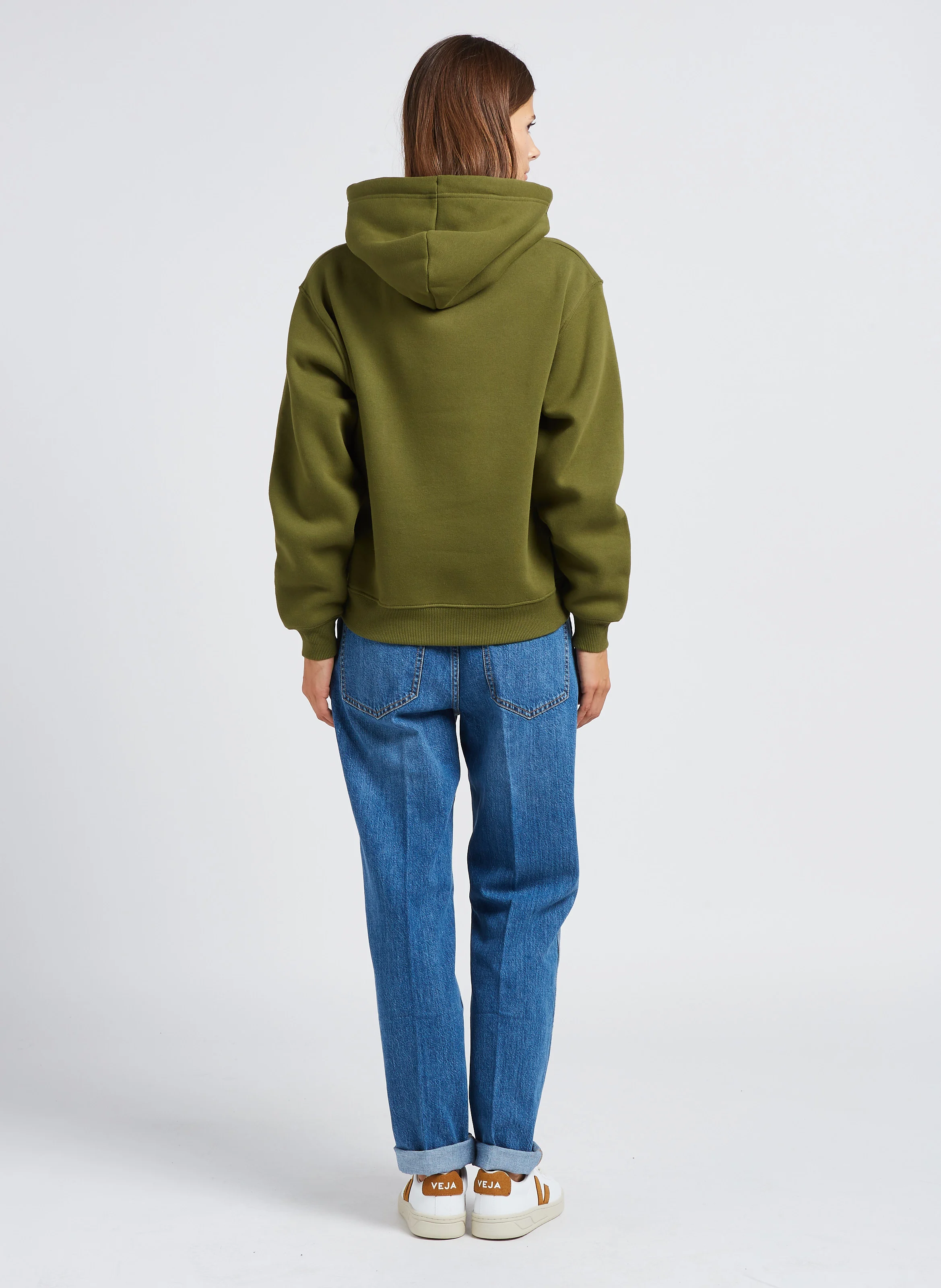 JANE - Jean droit taille haute en coton | Bleu