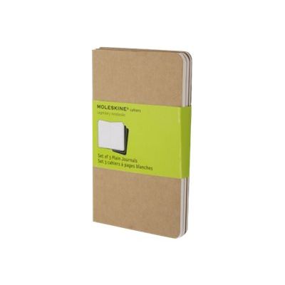 Moleskine Cahier Pocket - 3 journaux - 9 x 14 cm - 64 pages - uni - marron kraft
