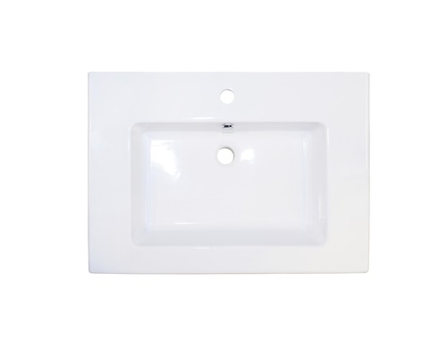 Sanox Porto badkamermeubelset (B x H x D): 71 x 57 x 51 cm, frontkleur: natuurlijk eiken, met witte keramische wastafel