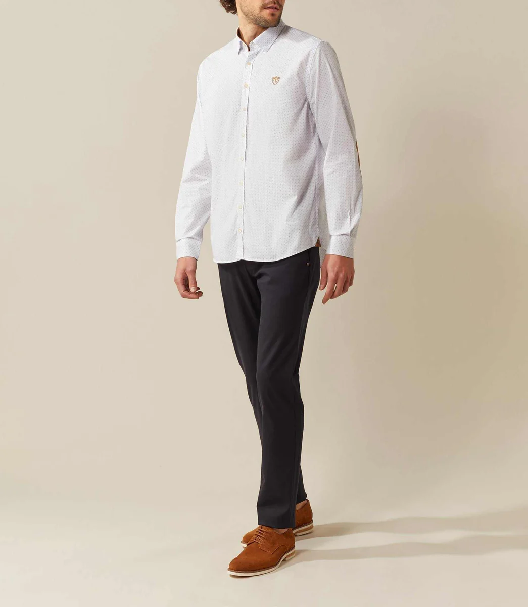 Chemise casual micro motif 