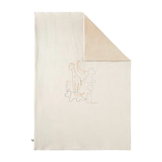 Tiga, Stegi & Ops Couverture TSO en Veloudoux   Beige        100 x 140 cm   de               Noukies