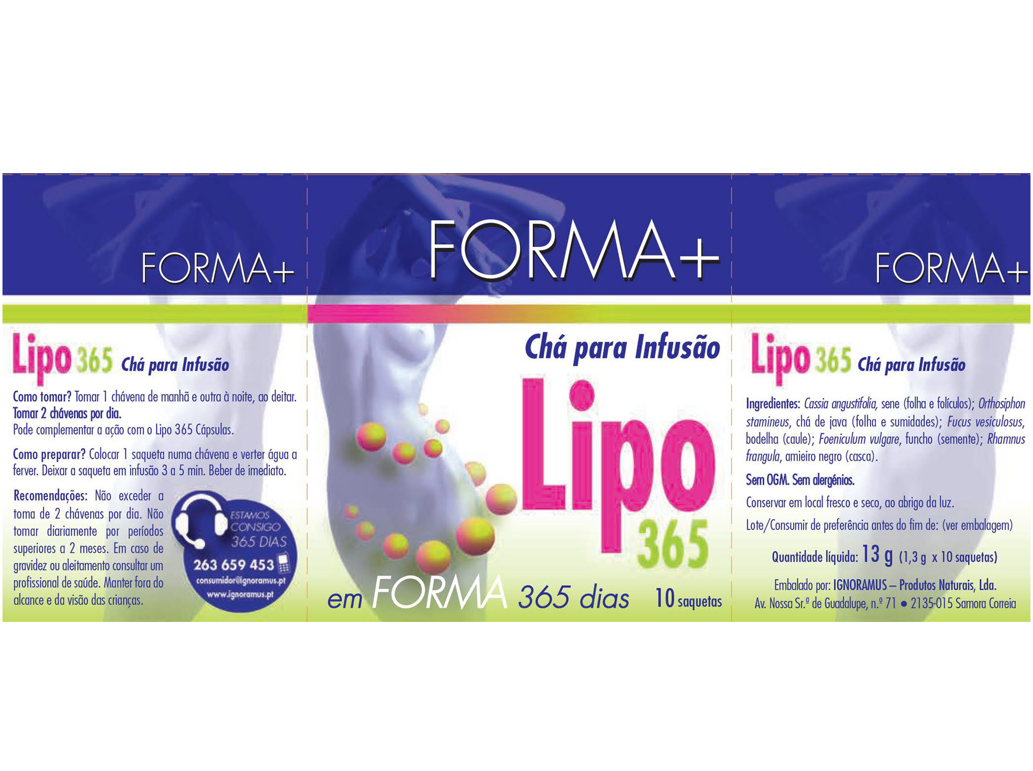 CHÁ FORMA  LIPO 365 10 SAQUETAS